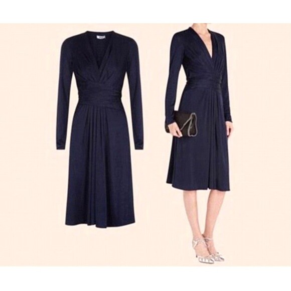 Issa London Silk Jersey Phylis Dress Burgundy Royal Engagement Princess Kate Sz8 - Picture 2 of 13